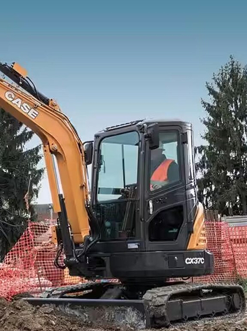 sewer line removal excavator